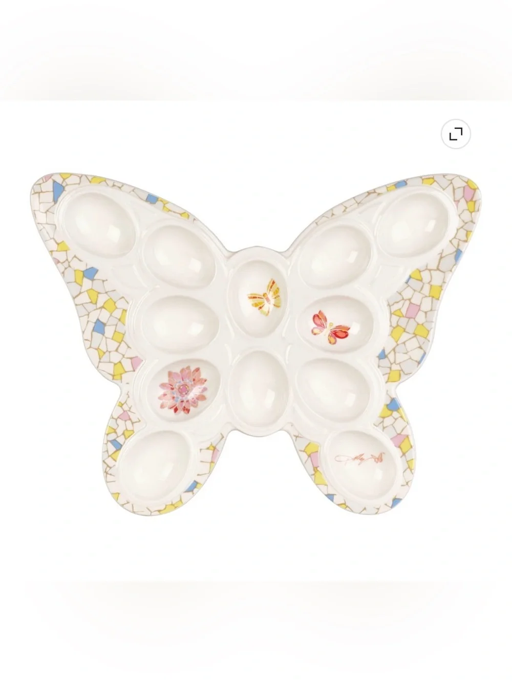 NWT DOLLY PARTON Butterfly and floral Deviled Egg Tray